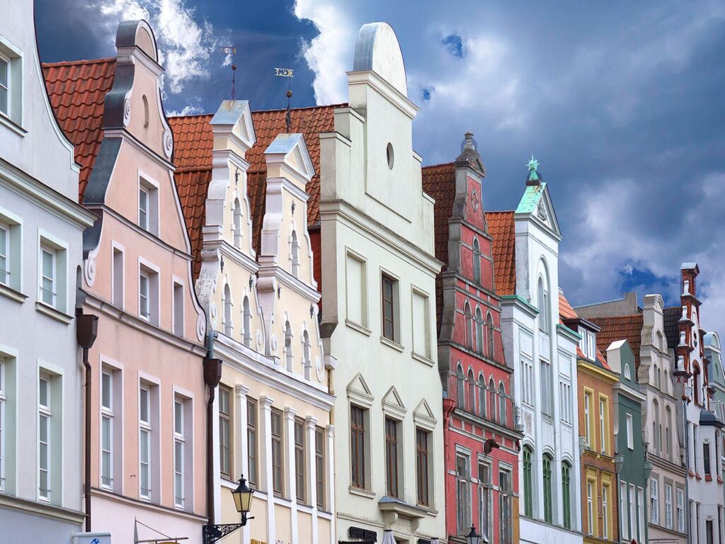 Giebelhäuser in der Wismarer Altstadt